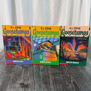 Goosebumps Monster Blood 1 2 3 Vintage Bumpy Cover Book Lot